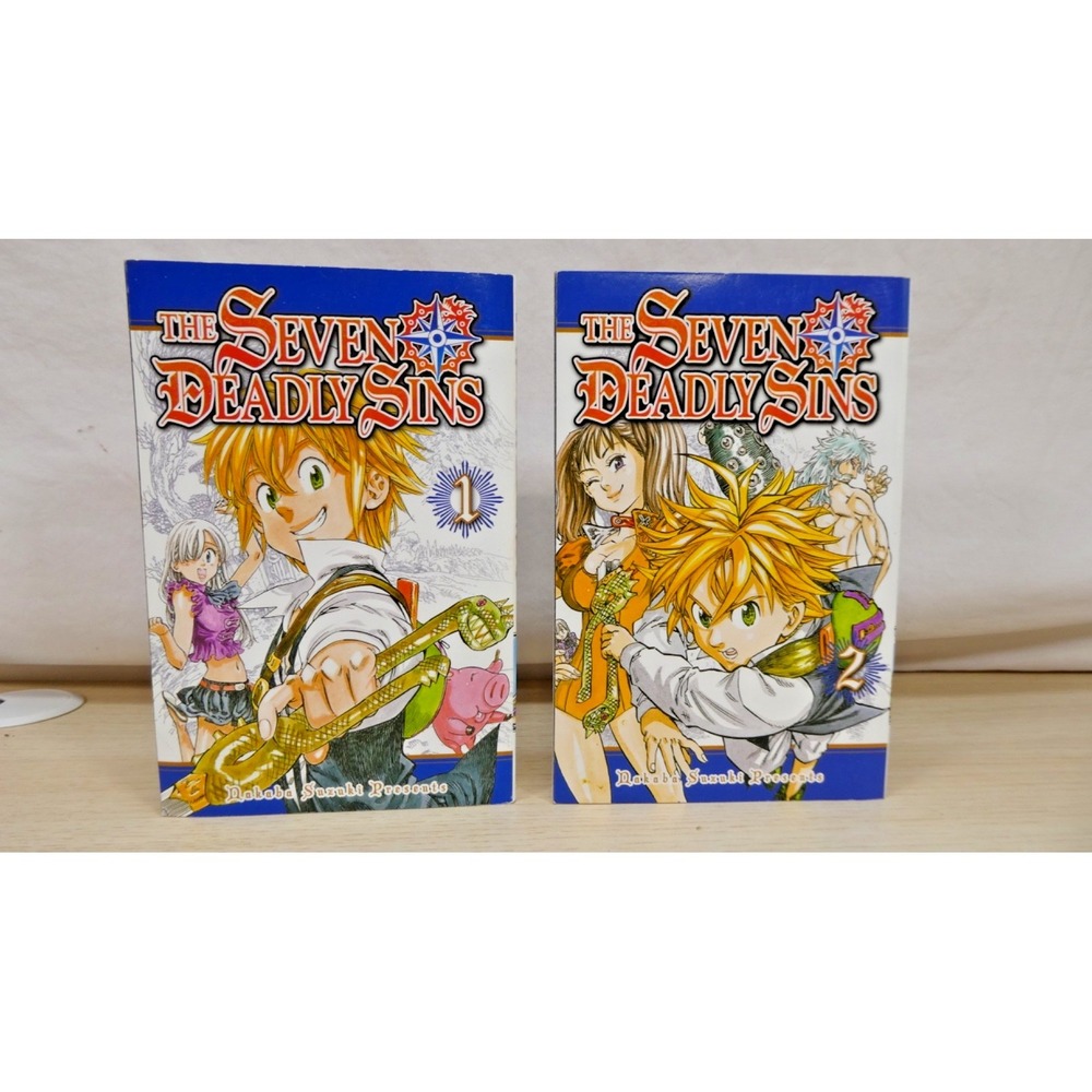 The Seven Deadly Sins Vol 1 + 2 Nakaba Suzuki Kodansha English Manga Paperback
